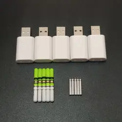 5pcs Light Sticks With 5 Rechargeable CR322 Battery Waterproof LED Lamp Lightstick Night Fishing Float Accessory D007