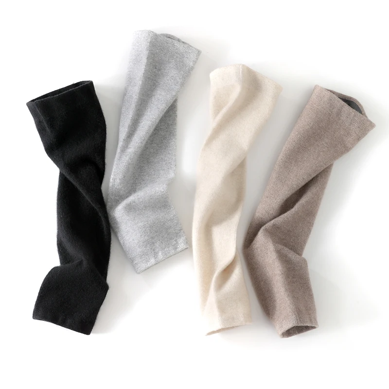 Autumn Winter 100% Cashmere Extended Knee Pads for Men and Women, Old Cold Legs Warm Knitted Knee Joint Cold-Proof Leg Warmers