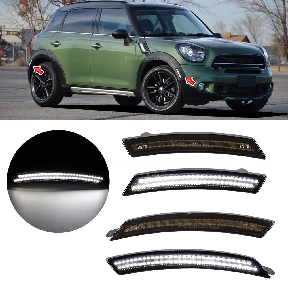 4pcs LED Front Rear Bumper Lights Car Driving Side Sign Turn Signal Indicator Light for Mini Cooper R55 R56 R57 R58 R59 R60