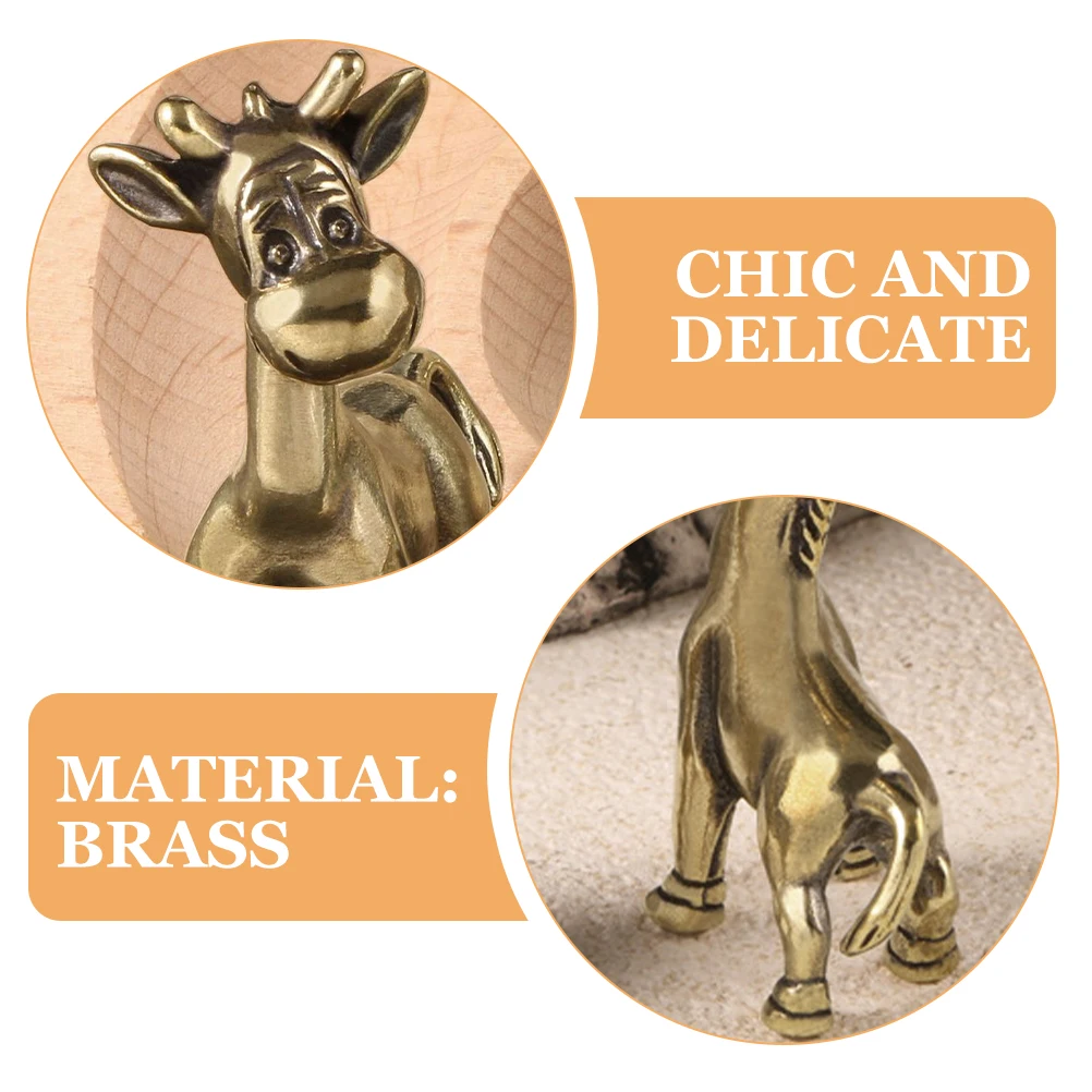 

Brass Crafts Animal Home Office Decor Modeling Office Giraffe Figurines Giraffe Mini Statue Garden Ornament Craft