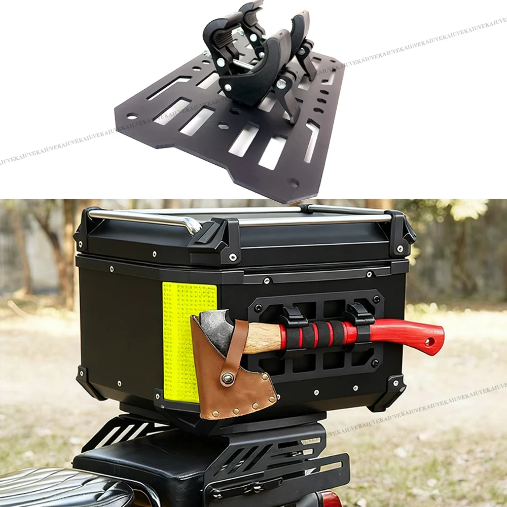 

Motorcycle Top Case Molle Panel For Trunk Storage stainless steel Waterproof Tactical /Universal Side Box Modular Organizer