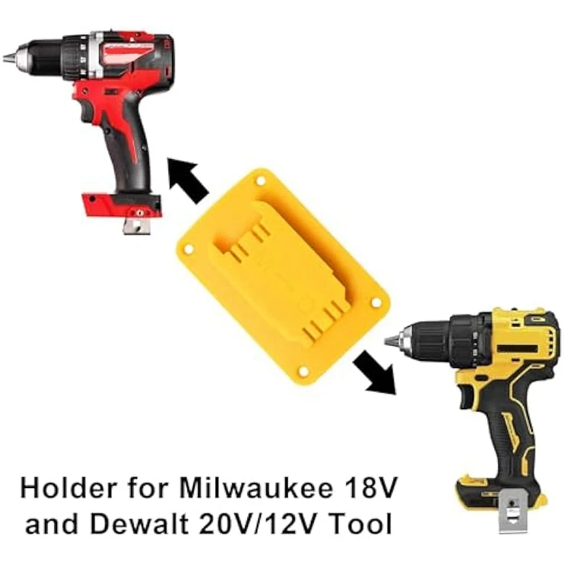 Tool Holders And Battery Holder For Dewalt 20V Wall Mount Hanger Battery Drill Tool Storage Shelf For Milwaukee M18 Durable