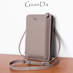 Borsa per cellulare di grande capacità di marca di lusso da donna iniziali personalizzate Pochette Mobile in pelle bovina borsa a tracolla Casual Versatile femminile