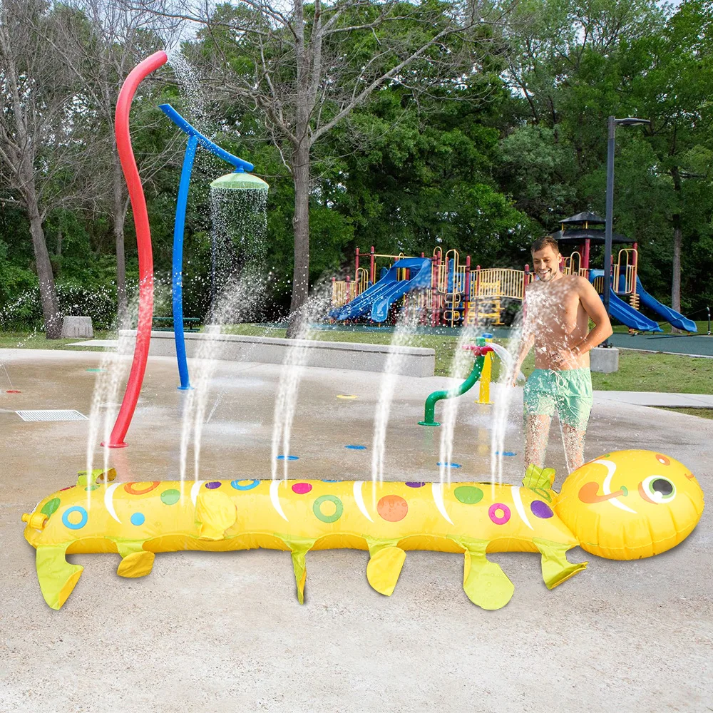 

Caterpillar PVC Inflatable Water Spray Mat Sprinkler Summer Courtyard Water Play Mat Outdoor Toys Party Children Interactive Toy