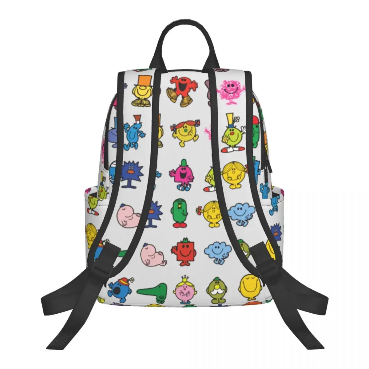 Little Miss And Mr. Men Student Backpack School Bag Hiking Travel Daypack for Boys Girls Bookbag Shoulder Bags