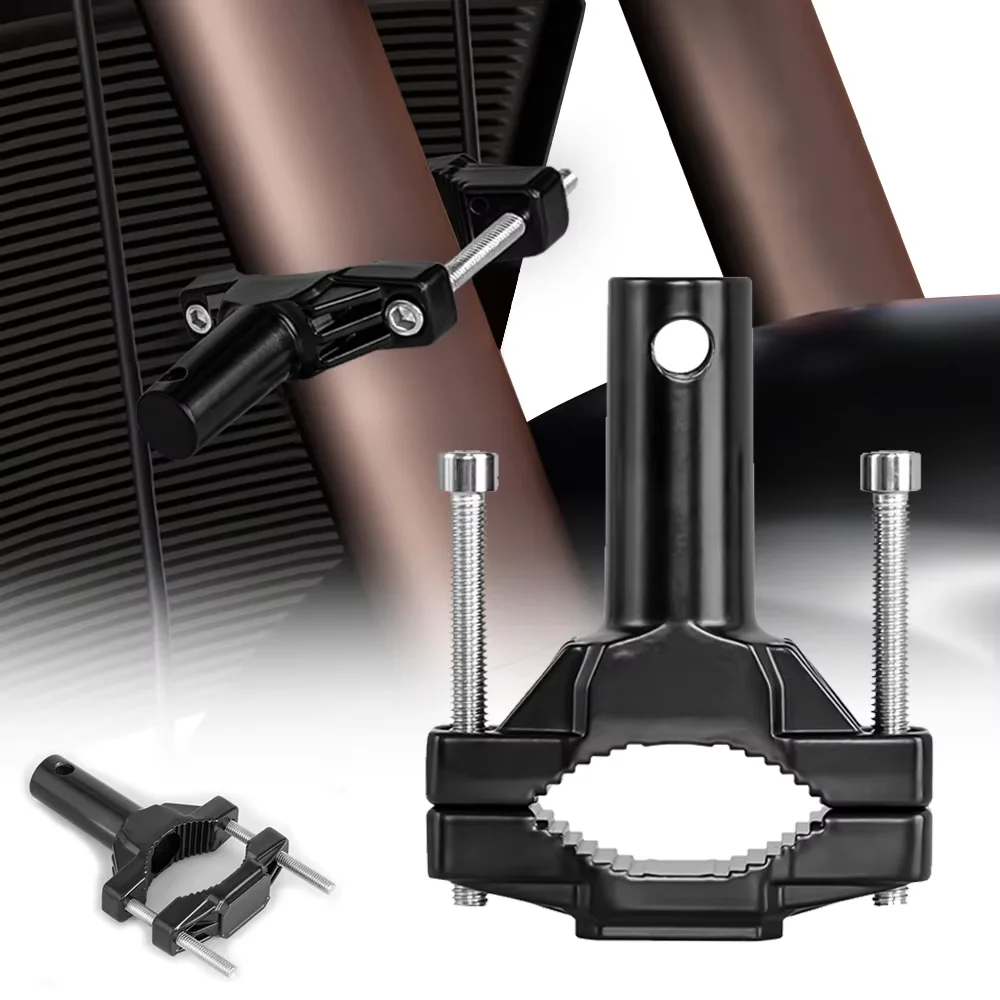 Motorcycle Spotlight Bracket Front Fork Lamp Mount Pole Brackets Headlight Mounting Holder Extension Tube Clamp
