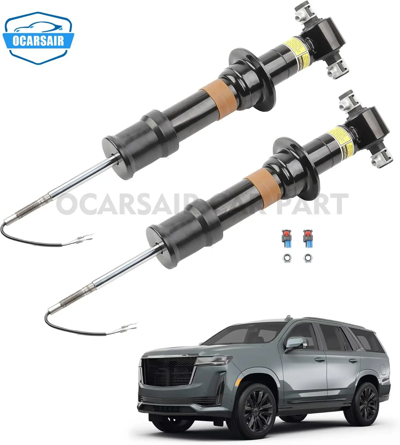 85640957 2PCS Front Rear Shock Absorbers w/ Magnetic for 2021-2024 Cadillac Escalade Chevy Suburban Tahoe GMC Yukon 84808104