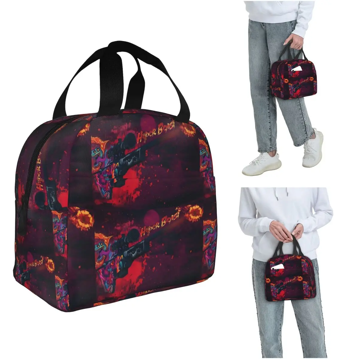 Hyper Beast Cover Photo Insulated Lunch Bag for Women Children Portable Food Boxes Thermal Lunch Box Tote