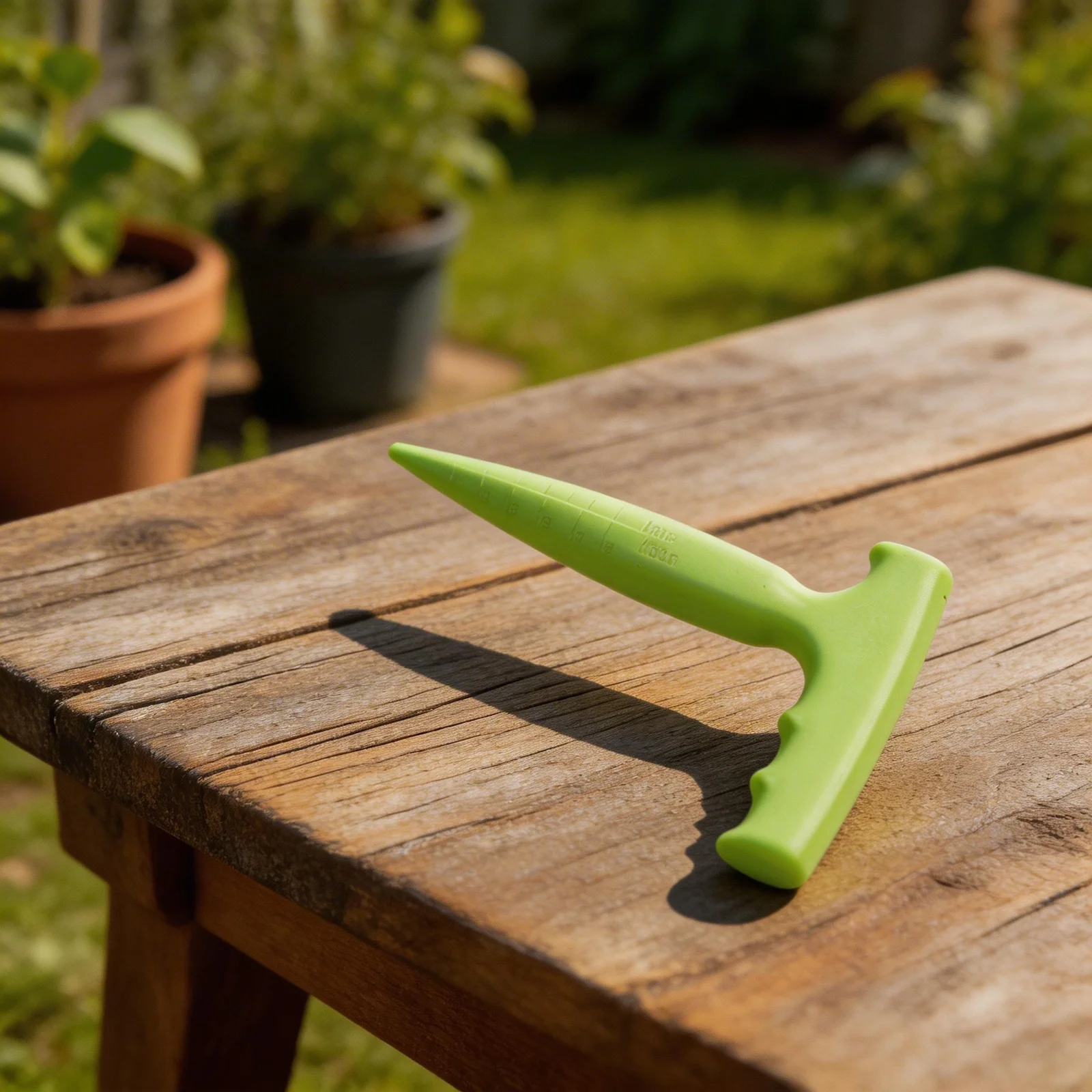 Ergonomic Dibber for Flower Bulbs Vegetables and with Depth Guidance System Supporting Uniform Spacing and Growth