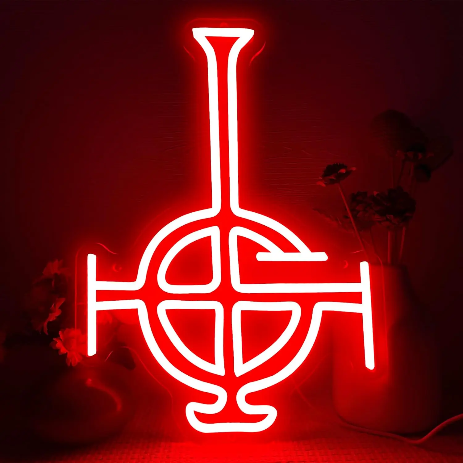 

Ghost Neon Signs LED Neon Light Sign Light Up Neon Signs for wall decor Music Lover Dorm College Party Halloween Birthday Gifts