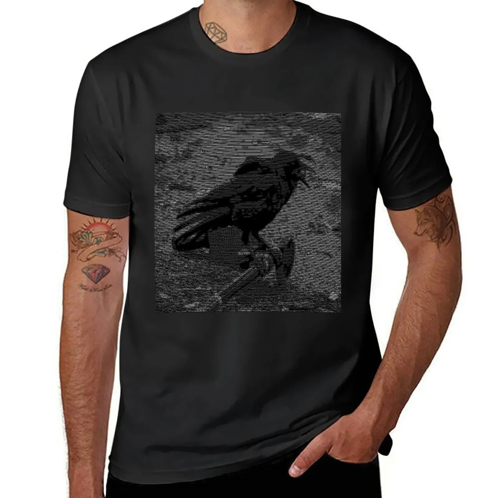 Urban Crow ASCII T-Shirt Blouse anime tops customs design your own mens t shirts