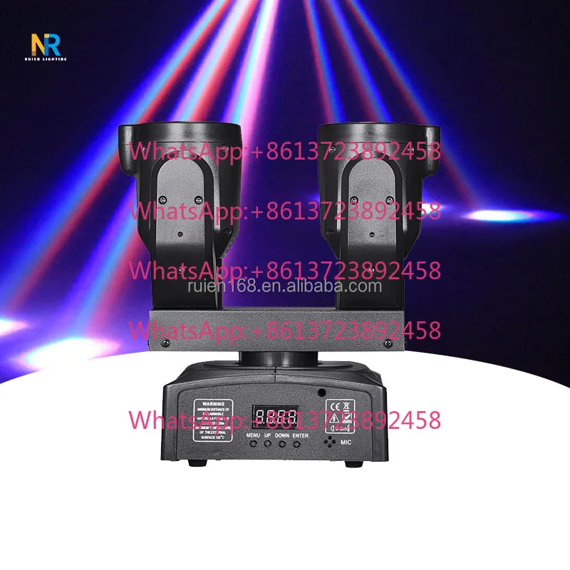 100W Mini DJ Double-Headed Moving Disco Lights DMX512 Control Mode Beam Light for Bar/disco/club