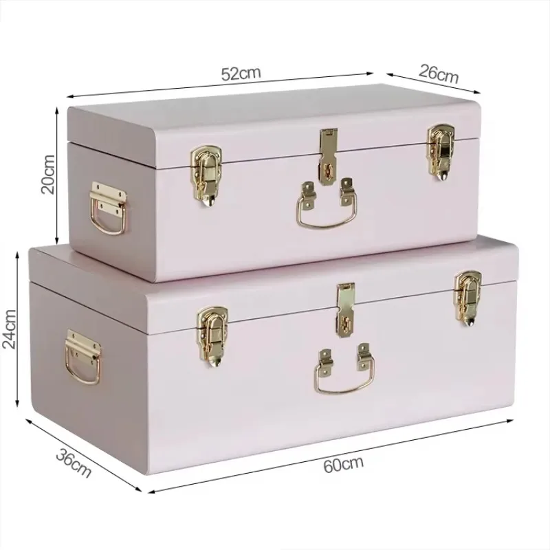 

A set of pink metal storage swimming trunks with metal fittings for home decoration and storage