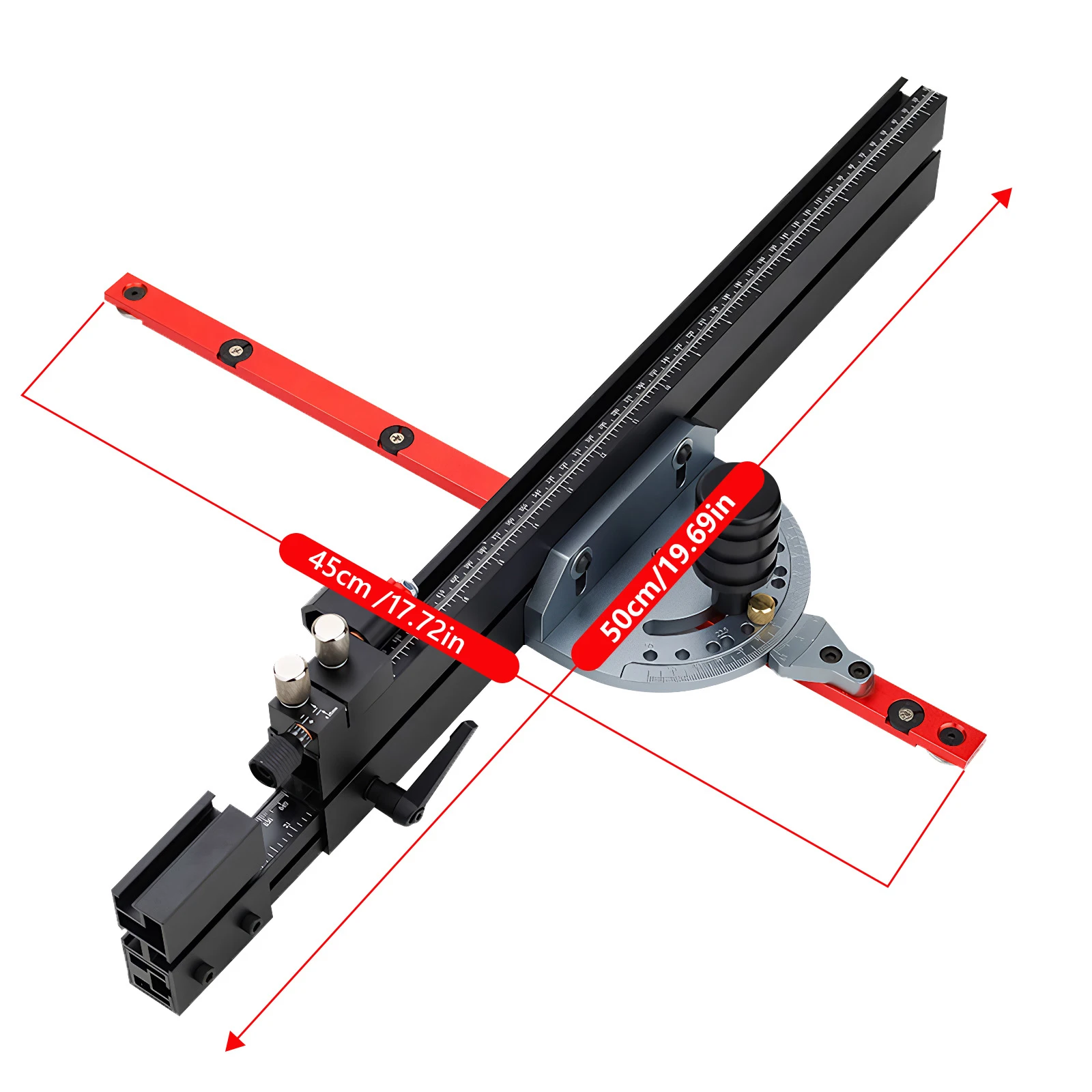 

11 Angle Stops Miter Gauge Adjustable Table Saw Precision Miter Gauge System Standard Slot 3/4 X 3/8 Inches for Woodworking