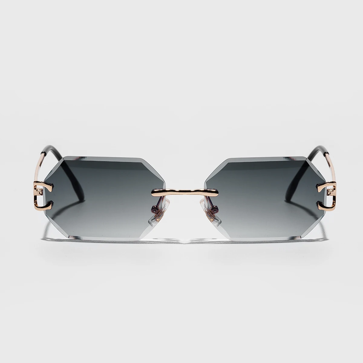 2026 new rimless luxury Sunglasses diamond cut sun shades for man and women designer brand glasses UV400 frameless eyewear