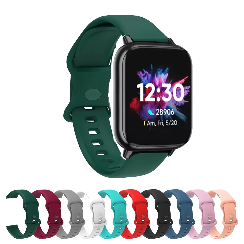 Correa de silicona para reloj DIZO 2, pulsera de muñeca TechLife Realme para reloj Realme/COLMI P8 Plus, 20mm, nueva