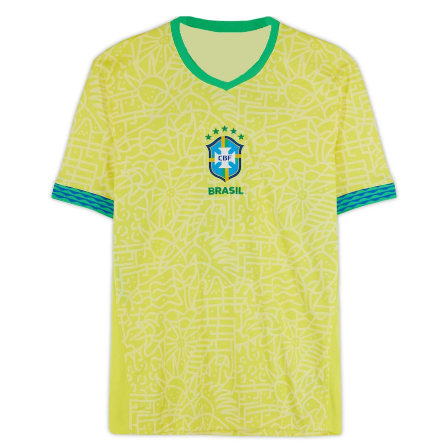 Casual Wear Mens T shirt High Quality Brazil Team Autographed Jersey Outdoor Sports Breathable Quick Dry Loose Men's Shirts Tops