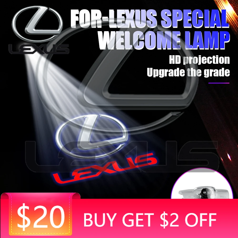 

Светодиодные проекторы-эмблемы HD для дверей автомобиля, лампы-проекторы с логотипом, аксессуары для Lexus CT200h, NX300h, RX300, RX330, EX300h, F Sport, IS, RX