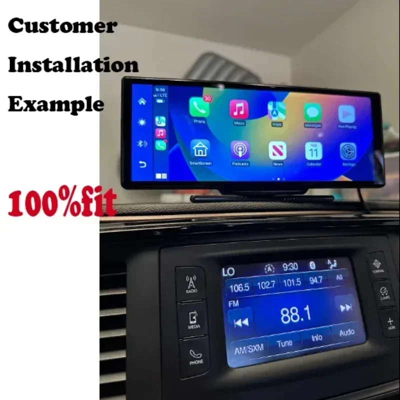 Universal Portable 10.26 Inch Car Stereo Carplay Android Auto Car Stereo DVD Degree Rotation Player Car Radio