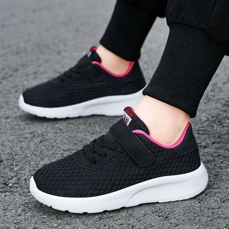 Fashionable children sports shoes for boys spring mesh breathable student youth casual shoes girls casual outdoor tennis shoes