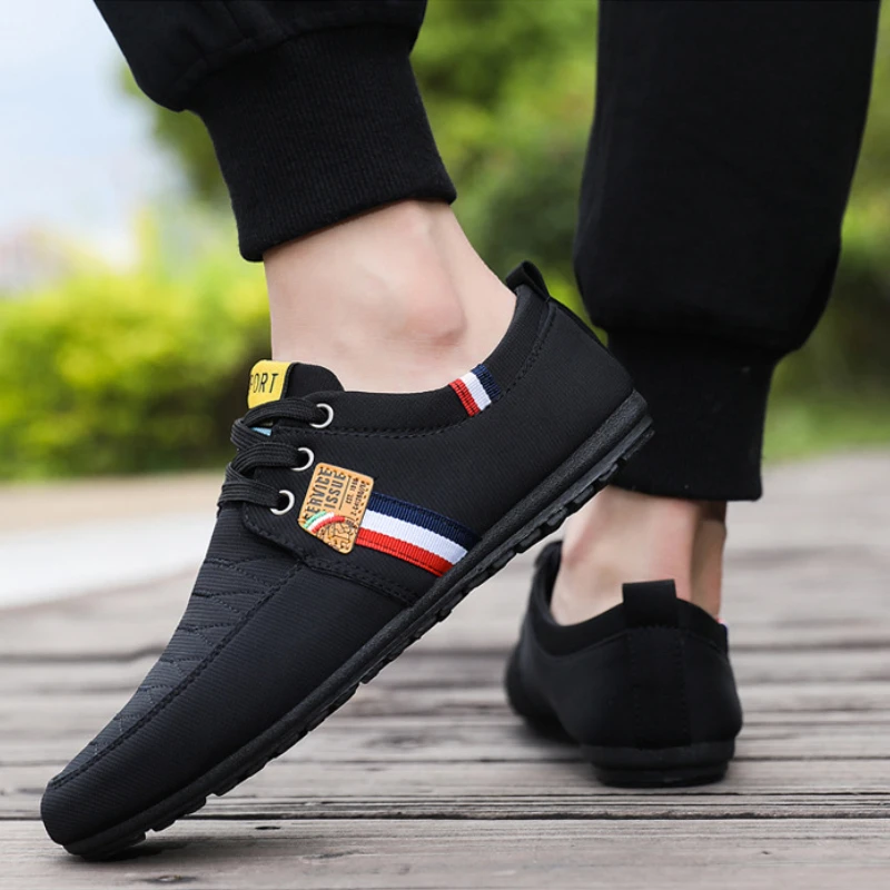 2026 Fashion Men's Canvas Shoes Mesh Breathable Vulcanized Shoes Comfortable Lace-up Sneakers Large Size 39-48 Official-website