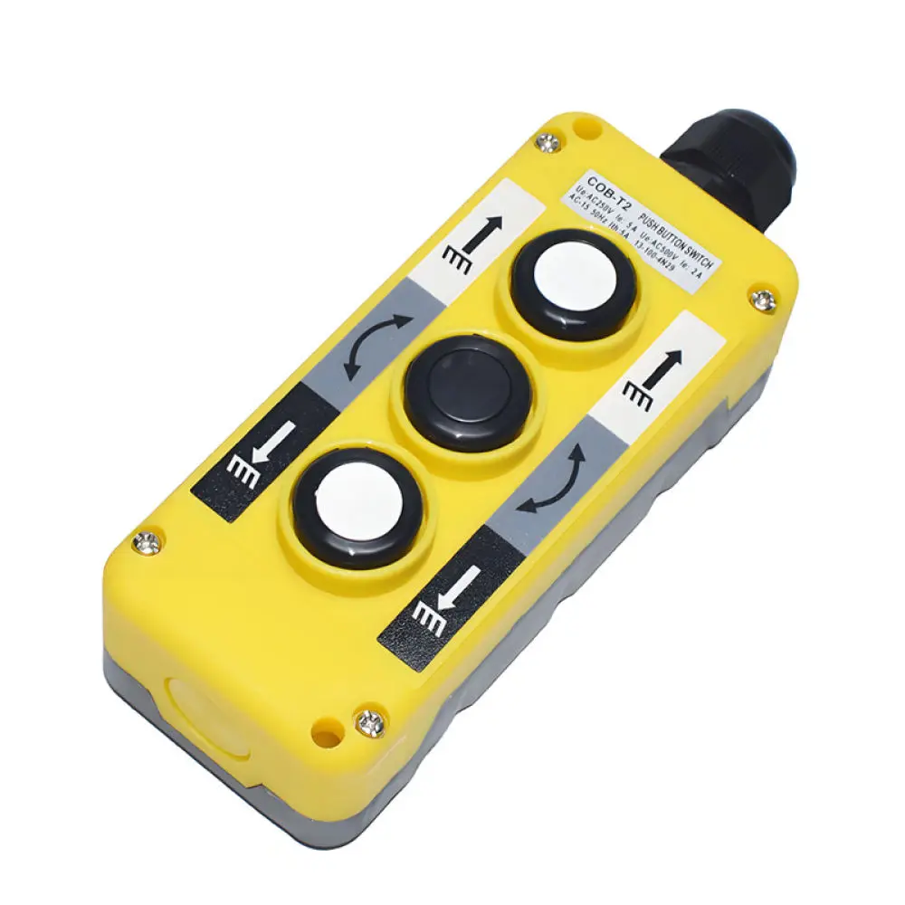 XZELE COB Series Crane Pendant Switch Waterproof Push Button Controller For Hydraulic Tail Lift Truck Motor Loading Equipment