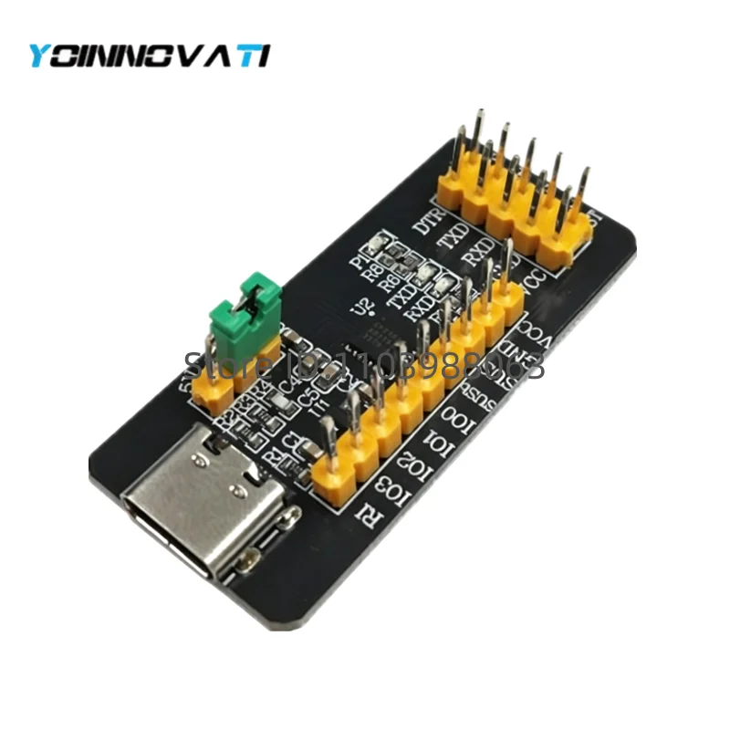 1PCS CP2102N-A02-GQFN24R Type-C USB to TTL UART Serial Converter CP2102N Chip Solution Evaluation Debug Demo BoardA