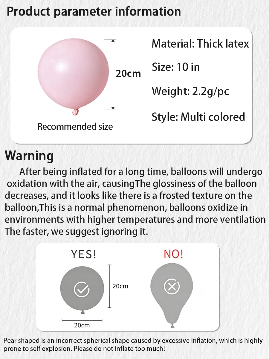 5/10/inch 10/20/30/50/100pcs matte multi-color and Marca multi-color latex balloon set, suitable for weddings, birthdays
