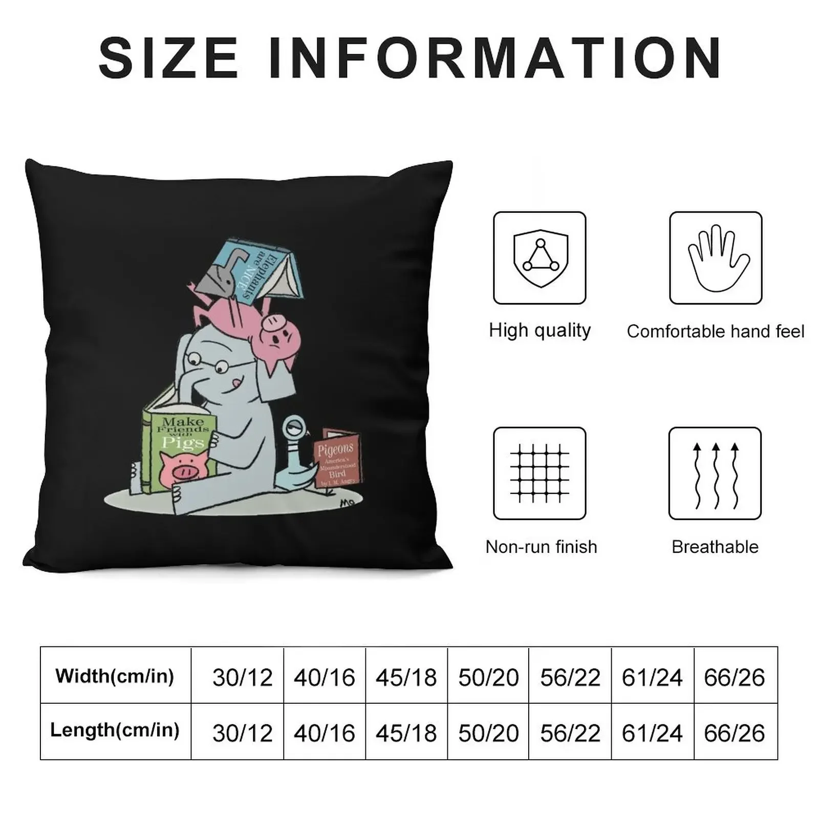 Elephant And Piggie Elephant And Piggie Throw Pillow Cushion Cover pillowcases for sofa cushions pillow