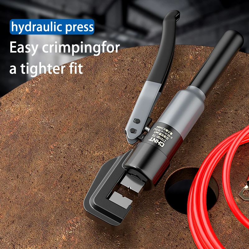 Hydraulic crimping pliers: for 70-300 copper lugs, electrician-specific cable crimping