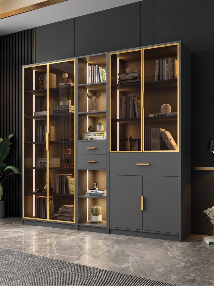 Light and luxurious food side cabinet modern simple wall wine cabinet integrated household kitchen locker locker living room hig