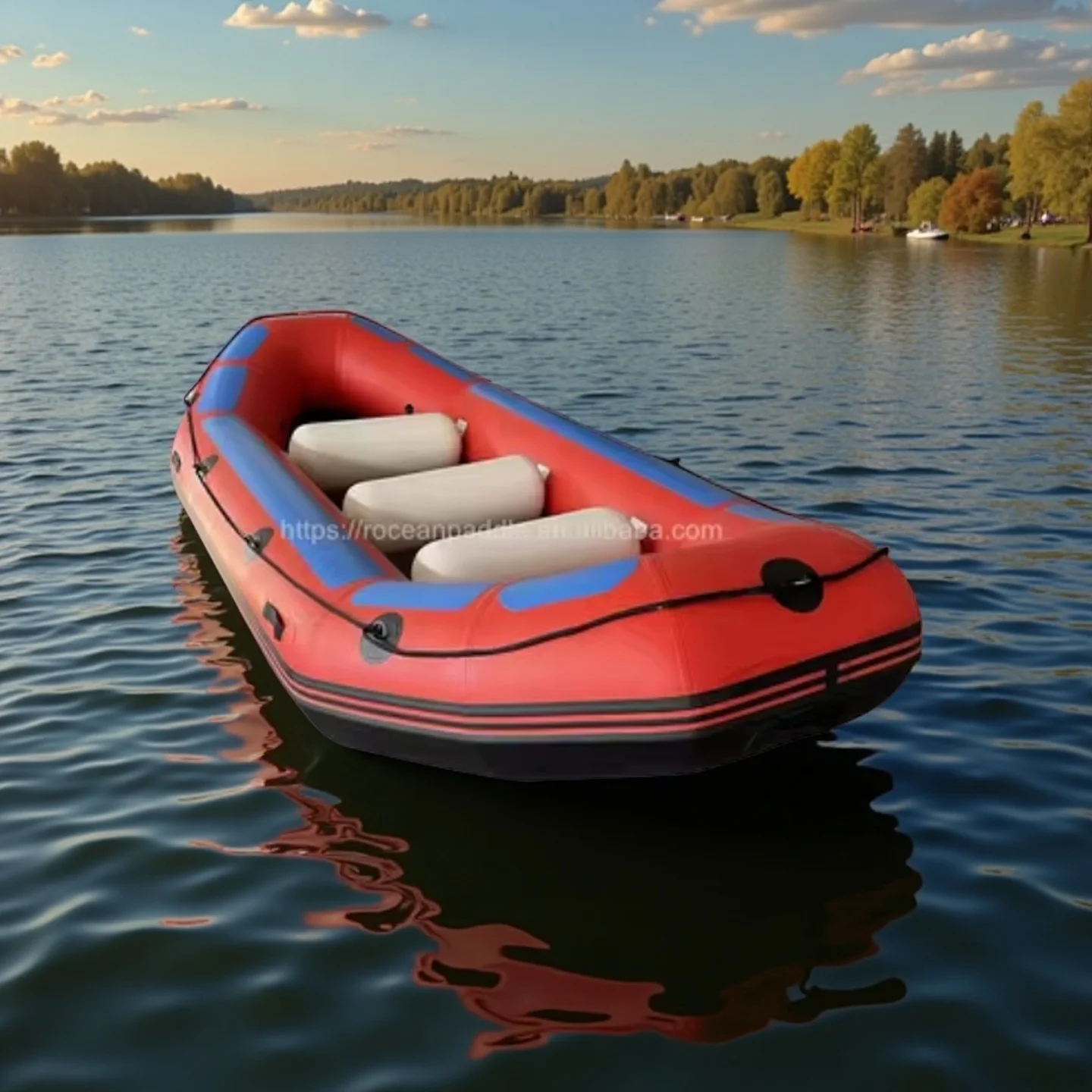 

Wholesale Inflatable White Water Raft / Rafting Boat With Inflatable Floor