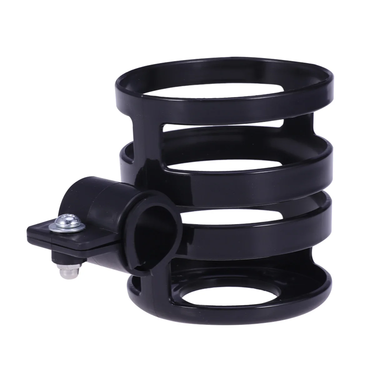 حامل زجاجة عربة الأطفال المتين، تصميم مريح من البلاستيك الأسود لعربات الأطفال والكراسي المتحركة سهلة