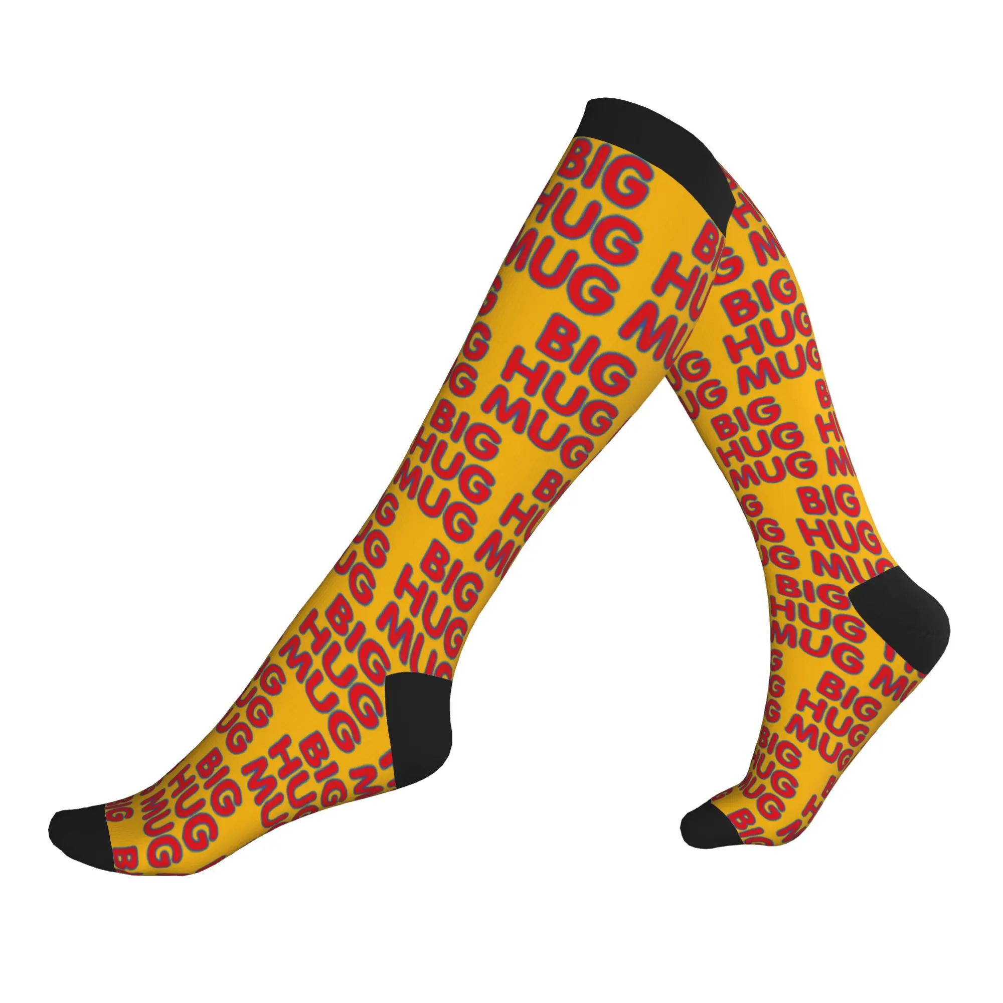 Big Hug Mug Men's Sports Compression Socks Unisex Fun 3D Printed True Detective Dress Socks