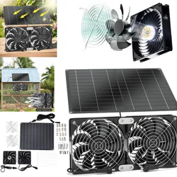 15W 12V Solar Exhaust Fan Mini Ventilator Solar Panel Powered Fan Air Extractor for Dog Chicken House RV Greenhouse Fan