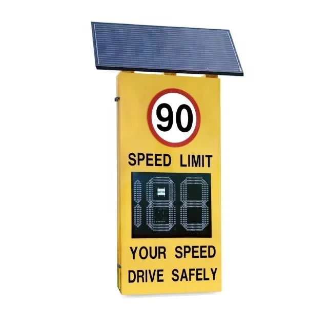 PLUS Version Solar High-Speed Accurate Monitoring Road Sign Speed Detector Radar