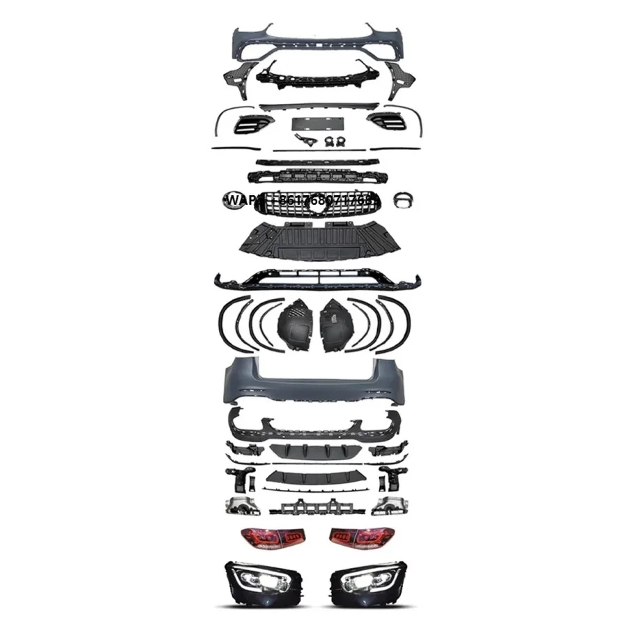 New Body Kit Assembly for Benz GLC W253 2016-2019 Upgrade Modified to 2021  63S Style Body Kit Front and Rear Bumpers
