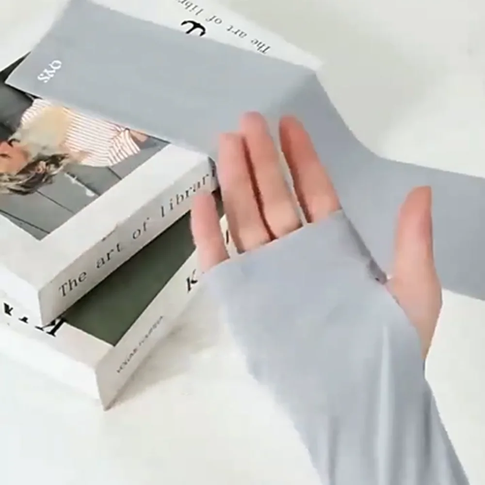 Seamless Ice Silk Sleeves Anti-UV Sun Protection Sunscreen Sleeve Arm Covers UV Insulation Cycling Sleeve Gloves Summer
