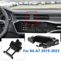 Special For Audi A6 C7 A7 C8 S6 RS6 S7 Car Phone Holder Gravity Mobile Stand GPS Support Air Vent Mount Accessories 2012-2023