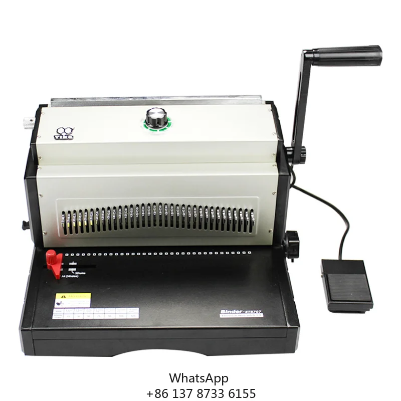 ET8707 Electric Double Wire Binding Machine Double Wire Binder Book Binding Machine Metal Wire Binder Notebook