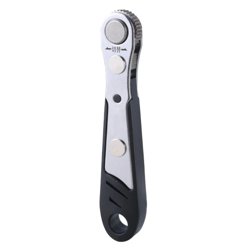 

M17D Small Ratchet Screwdriver, Hexagon Ratchet Spanner Extension Bit Holder with 1PC 25mm Bit 6.35mm Connector
