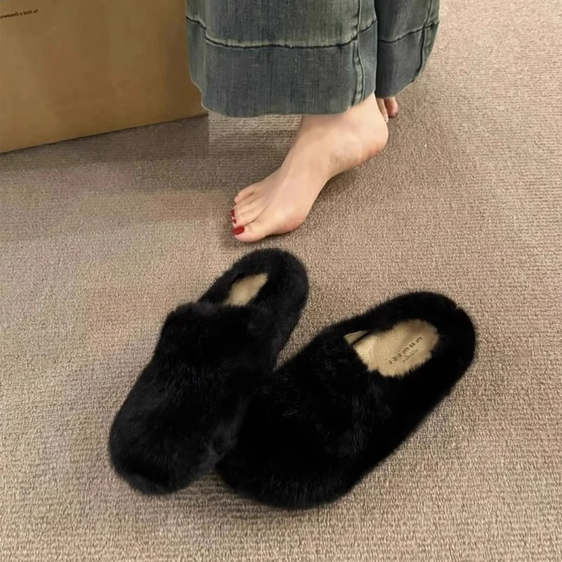 Chaussons en peluche léopard pour adultes, chaussures d'hiver pour femmes, housse de fourrure Parker, pantoufles Cov, 2024