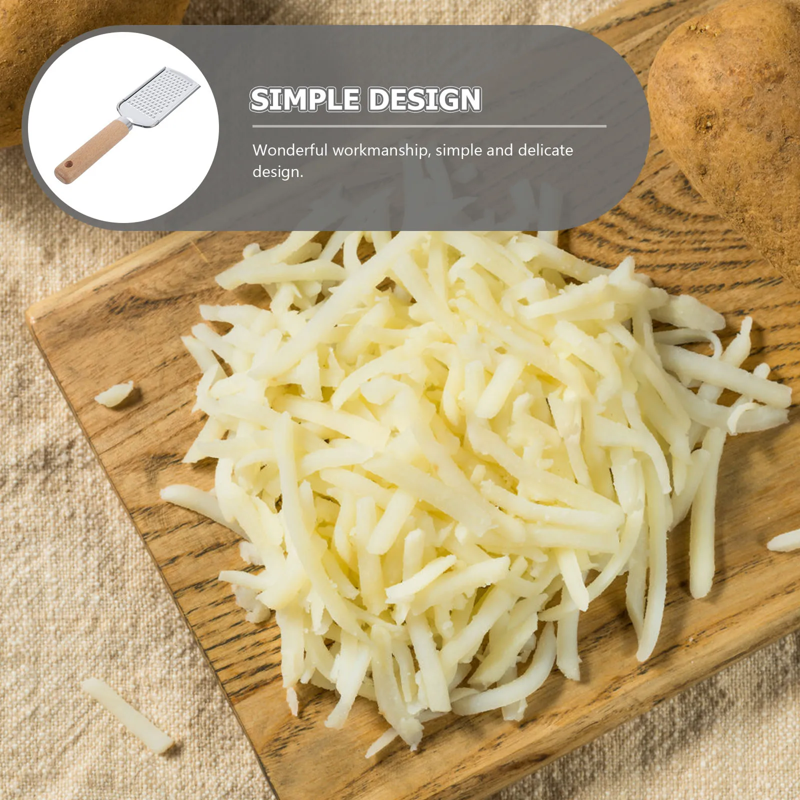 

1Pcs Stainless Steel Plane Grater Wood Handle Kitchen Gadget for Fruit Vegetable Cheese Lemon Ginger Chocolate Zester