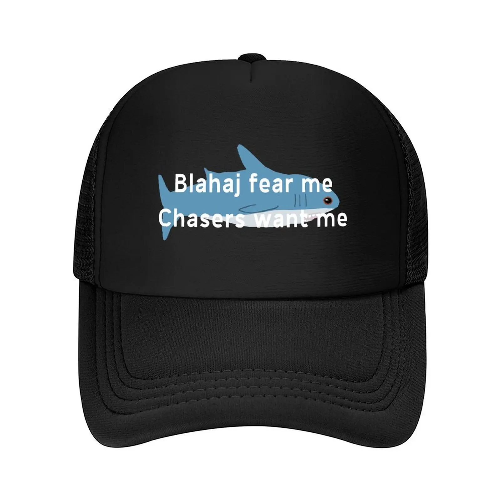

blahaj fear me, chasers want me Baseball Cap Fashion Beach Hood Hip Hop Snap Back Hat Luxury Woman Men's