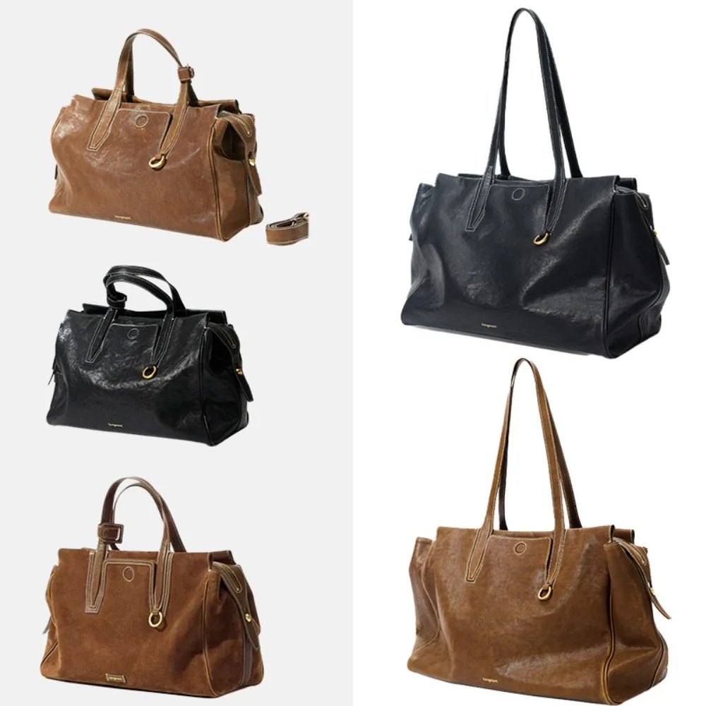

Briefcase Suede Commuter Single Handle Crossbody Bag