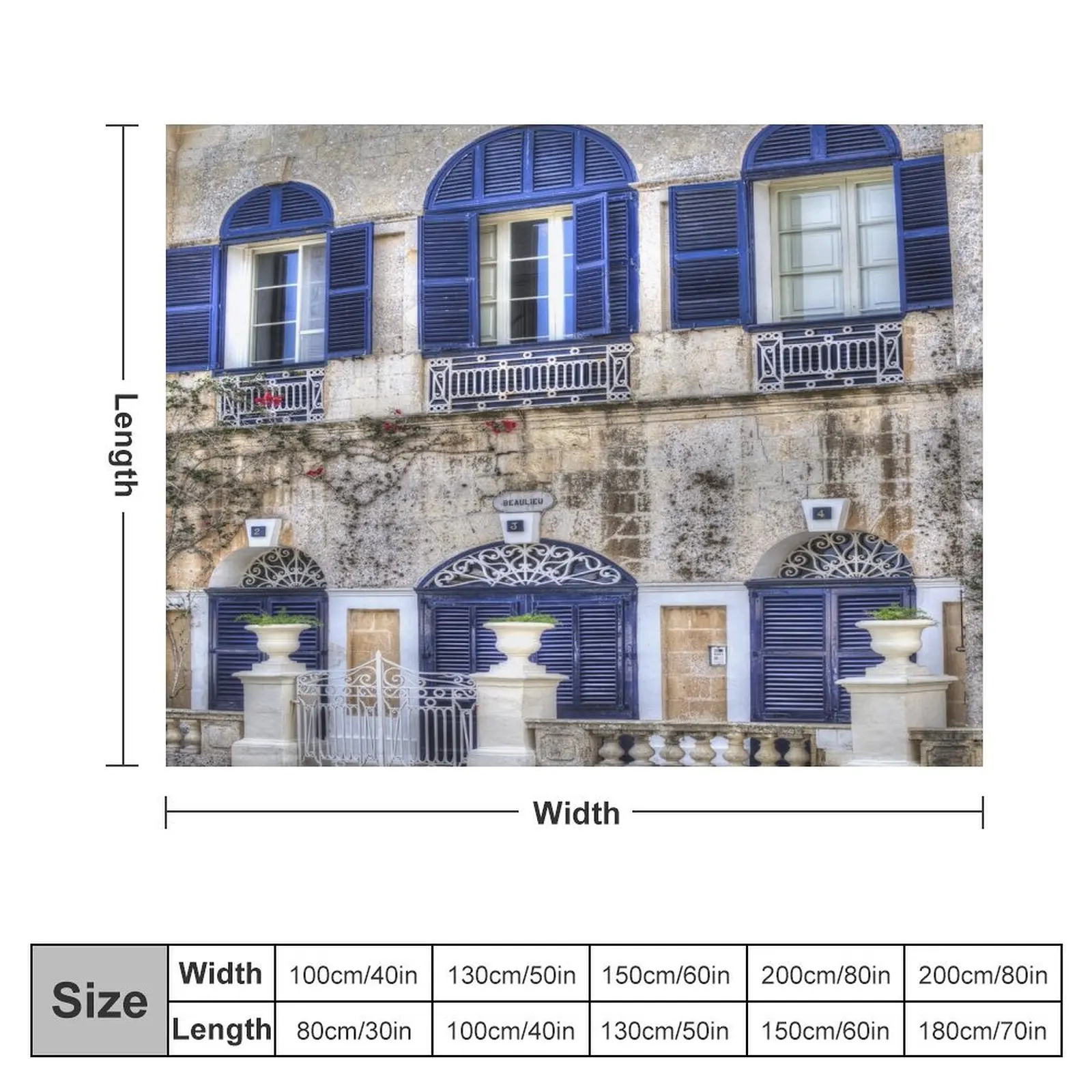 Maltese House Mdina Malta Throw Blanket Weighted wednesday christmas gifts Blankets