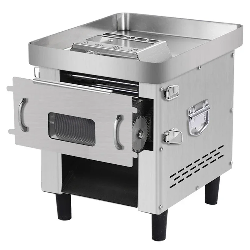 ماكينة تقطيع اللحوم التجارية على سطح الطاولة من الفولاذ المقاوم للصدأ، ماكينة تقطيع وتقطيع وتقطيع الخضراوات متعددة الوظائف