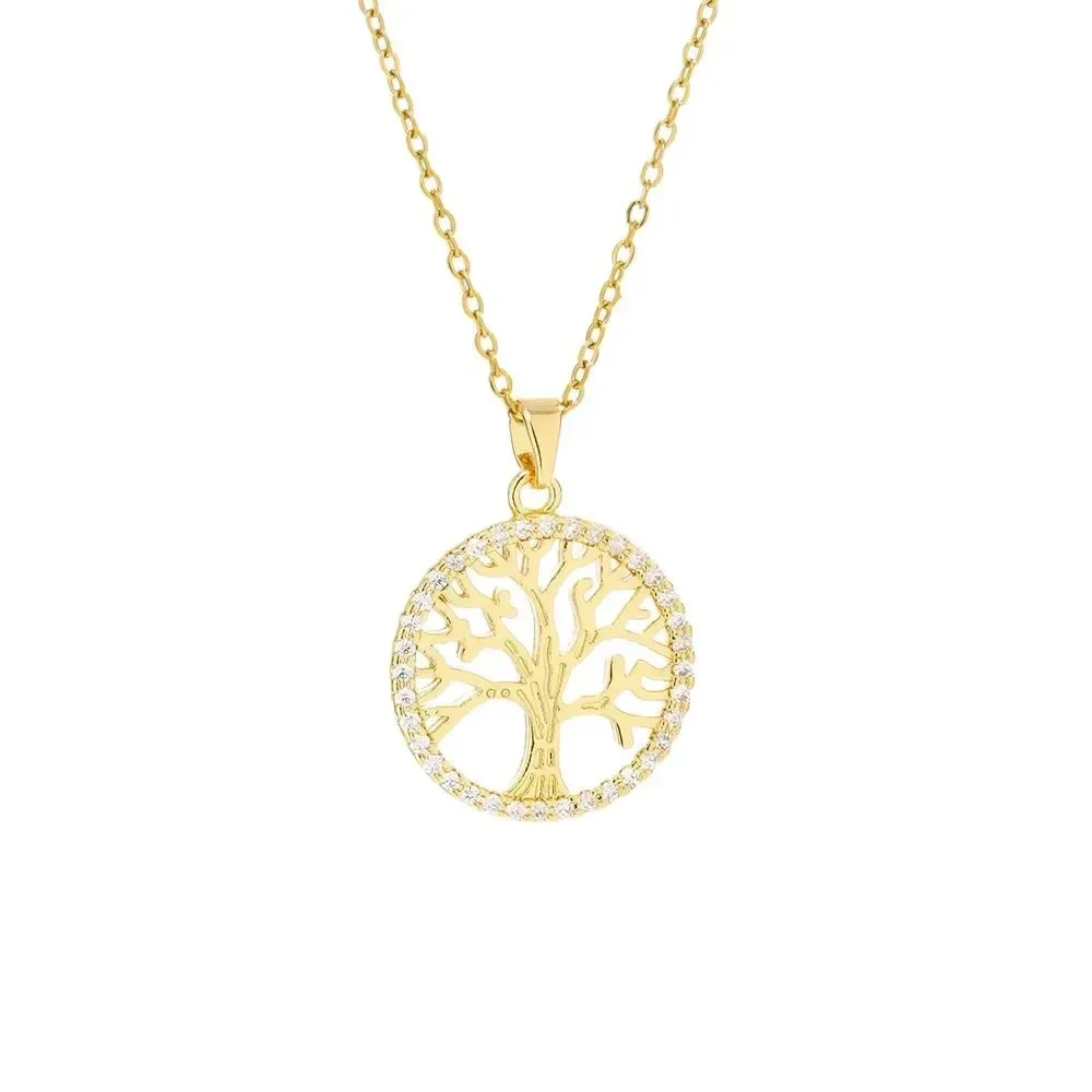 

Самый продаваемый мини-набор Zircon Life Tree, женское ожерелье из титановой стали, модное ожерелье для одежды