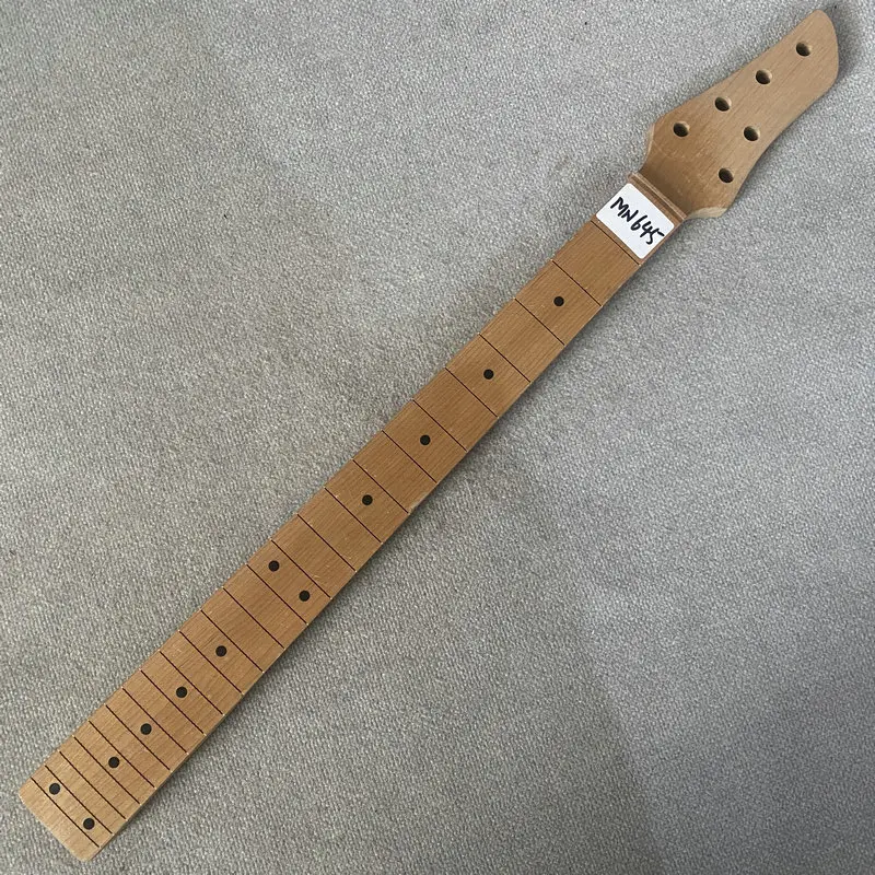 

MN645 Electric Guitar Neck DIY Part TL/ST Shape 24 Frets Right-Hand Maple Wood Unfinished No Frets And Paints