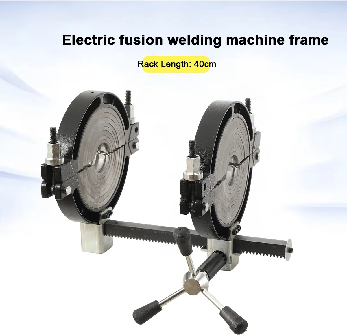 Manual Pipe Welder Electric Tube Butt Fusion Machine, 2 Clamps PE Heat Fusion Butt Welding Machine Socket Bracket 63-200